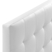 Lily Queen Upholstered Vinyl Headboard - White - MOD7393