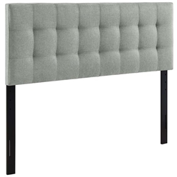 Lily King Upholstered Fabric Headboard - Gray 