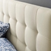Lily King Upholstered Fabric Headboard - Ivory - MOD7399