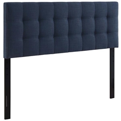 Lily King Upholstered Fabric Headboard - Navy 