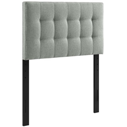 Lily Twin Upholstered Fabric Headboard - Gray 