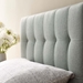 Lily Twin Upholstered Fabric Headboard - Gray - MOD7413