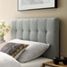 Lily Twin Upholstered Fabric Headboard - Gray - MOD7413