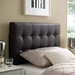 Lily Twin Upholstered Vinyl Headboard - Brown - MOD7417