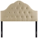 Sovereign Queen Upholstered Fabric Headboard - Beige - MOD7420