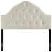 Sovereign Full Upholstered Fabric Headboard - Ivory - MOD7427