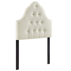 Sovereign Twin Upholstered Fabric Headboard - Ivory 
