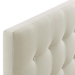 Emily King Upholstered Fabric Headboard - Ivory - MOD7451