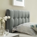 Emily Twin Upholstered Fabric Headboard - Gray - MOD7456