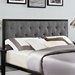 Mia Queen Fabric Bed - Brown Gray - MOD7464