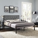 Mia Queen Fabric Bed - Brown Gray - MOD7464
