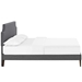Corene King Fabric Platform Bed with Squared Tapered Legs - Gray - MOD7477