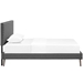 Macie Twin Fabric Platform Bed with Round Splayed Legs - Gray - MOD7481