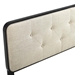Collins Tufted King Fabric and Wood Headboard - Black Beige - MOD7490