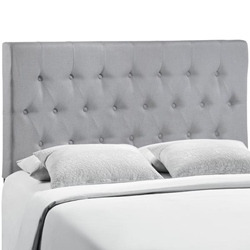 Clique Queen Upholstered Fabric Headboard - Sky Gray 