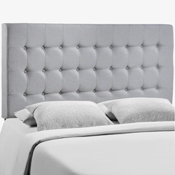 Tinble Queen Upholstered Fabric Headboard - Sky Gray 