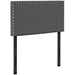Phoebe Twin Upholstered Fabric Headboard - Gray - MOD7619
