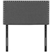 Phoebe Twin Upholstered Fabric Headboard - Gray - MOD7619