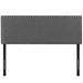Phoebe Queen Upholstered Fabric Headboard - Gray - MOD7629