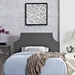 Laura Twin Upholstered Fabric Headboard - Gray - MOD7638