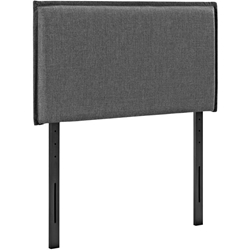 Camille Twin Upholstered Fabric Headboard - Gray 