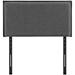 Camille Twin Upholstered Fabric Headboard - Gray - MOD7661