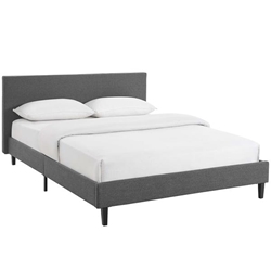 Anya Full Fabric Bed - Gray 