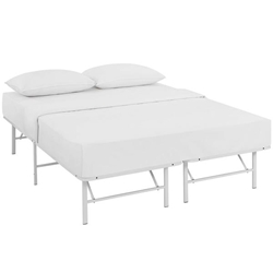 Horizon Full Stainless Steel Bed Frame - White 