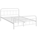 Maisie Queen Stainless Steel Bed Frame - White - MOD7772