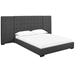 Sierra Queen Upholstered Fabric Platform Bed - Gray - MOD7865
