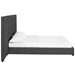 Sierra Queen Upholstered Fabric Platform Bed - Gray - MOD7865