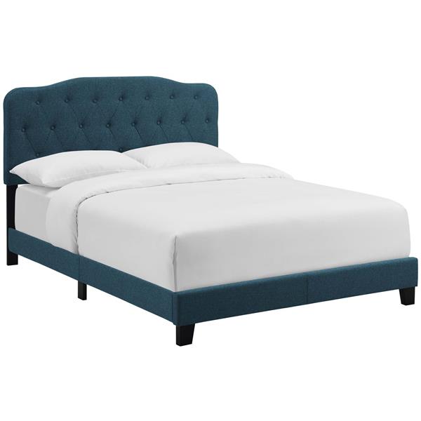 Amelia Full Upholstered Fabric Bed - Azure 