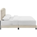 Amelia King Upholstered Fabric Bed - Beige - MOD7896