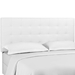 Paisley Tufted Full / Queen Upholstered Faux Leather Headboard - White - MOD7934