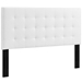 Paisley Tufted Full / Queen Upholstered Faux Leather Headboard - White - MOD7934