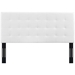 Paisley Tufted King and California King Upholstered Faux Leather Headboard - White - MOD7945