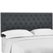 Helena Tufted King and California King Upholstered Linen Fabric Headboard - Gray - MOD7962