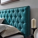 Helena Tufted King and California King Upholstered Linen Fabric Headboard - Teal - MOD7963