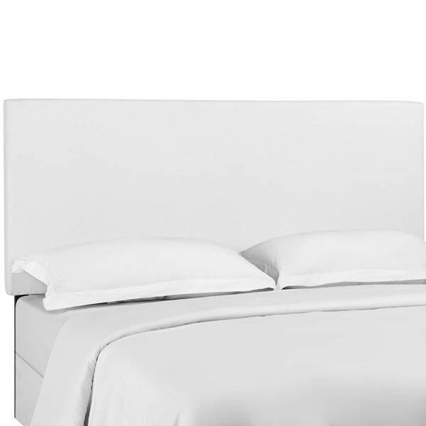 Taylor King and California King Upholstered Linen Fabric Headboard - White 