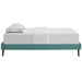 Loryn Twin Fabric Bed Frame with Round Splayed Legs - Teal - MOD8030