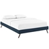 Loryn Full Fabric Bed Frame with Round Splayed Legs - Azure