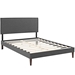 Amaris Full Fabric Platform Bed with Squared Tapered Legs - Gray - MOD8077