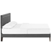 Virginia Full Fabric Platform Bed with Squared Tapered Legs - Gray - MOD8097