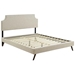 Corene Full Fabric Platform Bed with Round Splayed Legs - Beige - MOD8124