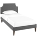Corene Twin Fabric Platform Bed with Squared Tapered Legs - Gray - MOD8139