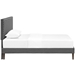 Macie Twin Fabric Platform Bed with Squared Tapered Legs - Gray - MOD8161