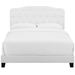 Amelia Twin Faux Leather Bed - White - MOD8185