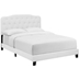 Amelia King Faux Leather Bed - White