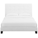 Melanie King Tufted Button Upholstered Fabric Platform Bed - White - MOD8196