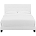 Amira Twin Upholstered Fabric Bed - White - MOD8201